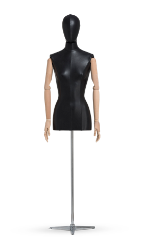HTF02$fbrblackleather_1 Torso mannequins – Torsos mannequins Hans Boodt Mannequins