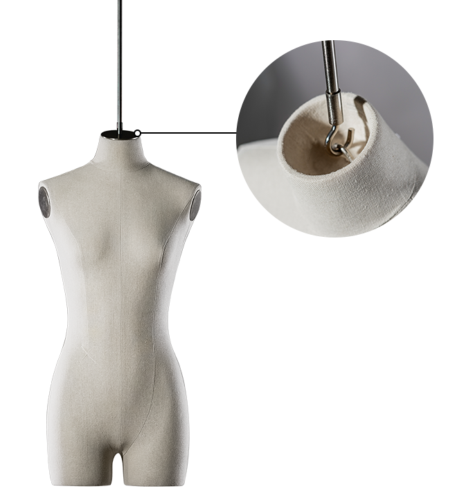 Covered torsos mannequins – Wonderwood collection Hans Boodt Mannequins